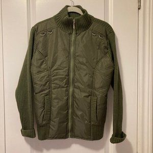 Women's Green sweater vest jacket Size L